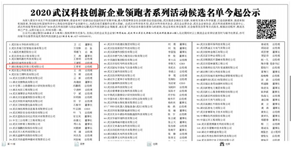 格瑞乐环保入选2020武汉科技创新企业领跑者开云在线登录入口（中国）官方网站候选名单,武汉市除甲醛,武汉除甲醛,武汉市除甲醛公司