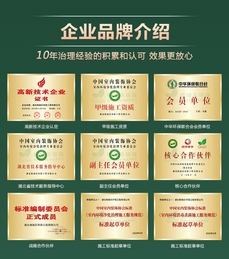 企业品牌介绍，10年治理经验的积累和认可，效果更放心